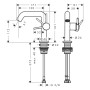 Rubinetto monocomando per lavabo hansgrohe Tecturis S 110 Fine CoolStart risparmio idrico+ senza tappo - immagine prodotto