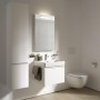 WC sospeso LAUFEN PRO con scarico a pavimento e bordo di scarico chiuso - vista dettagliata