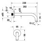 Bras de douche courbé Duravit 21 cm - vue détaillée