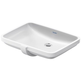 Lavabo encastré Duravit No. 1 55 cm, sans trou de robinet, avec trop-plein