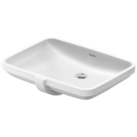 Lavabo encastré Duravit No. 1 55 cm, sans trou de robinet, avec trop-plein