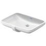 Lavabo encastré Duravit No. 1 55 cm, sans trou de robinet, avec trop-plein - vue détaillée