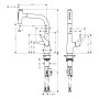 hansgrohe Talis Select M51 Miscelatore monocomando da cucina 220, doccetta estraibile, 2 getti - vista dettagliata