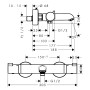Termostato per vasca a muro hansgrohe Ecostat Comfort - vista dettagliata
