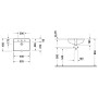 Duravit Starck 3 Vasque encastrée 49 cm avec 1 trou de robinet - vue détaillée