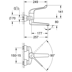 GROHE Euroeco Special Einhand-Sicherheitsmisch-Waschtischbatterie