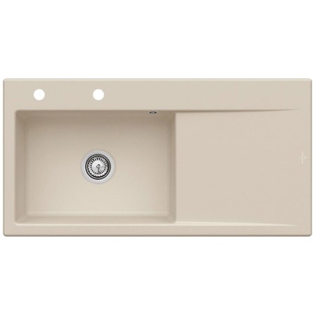 Villeroy & Boch Subway Style 60 Einbauspüle, Ablaufgarnitur mit Handbetätigung, Becken links