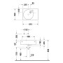 Duravit Duravital Scola Vasque universelle 61,5 cm - vue technique