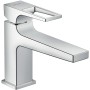 Miscelatore monocomando per lavabo hansgrohe Metropol 100 con maniglia a forma di anello e scarico
