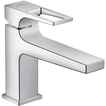 Miscelatore monocomando per lavabo hansgrohe Metropol 100 con maniglia a forma di anello e scarico
