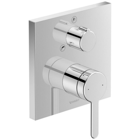 Duravit C.1 Einhebel-Wannenmischer Unterputz mit eckiger Rosette für 2 Verbraucher