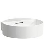 Lavabo encastré mural LAUFEN Val 40 x 42,5 cm sans trou de robinet, avec trop-plein