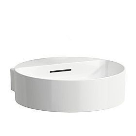 Lavabo encastré mural LAUFEN Val 40 x 42,5 cm sans trou de robinet, avec trop-plein