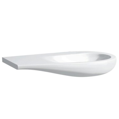 LAUFEN Alessi Lavabo encastrable 90 x 50 cm, sans trou de robinet, avec étagère à gauche
