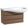 LAUFEN Alessi Lavabo encastrable 90 x 50 cm, sans trou de robinet, avec étagère à gauche - vue détaillée