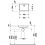 Lavabo encastré Duravit Vero 43 cm - vue détaillée