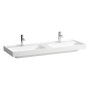 Double vasque LAUFEN MEDA 130 x 46 cm, avec trou de robinet sans trop-plein