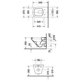 Duravit DuraStyle WC sospeso con scarico a pavimento