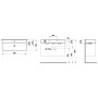 Lavabo LAUFEN Val, encastrable 95 x 42 cm sans trou de robinet, sans trop-plein