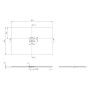 Receveur de douche Villeroy & Boch Squaro Infinity, 150 x 100 x 4 cm - vue technique