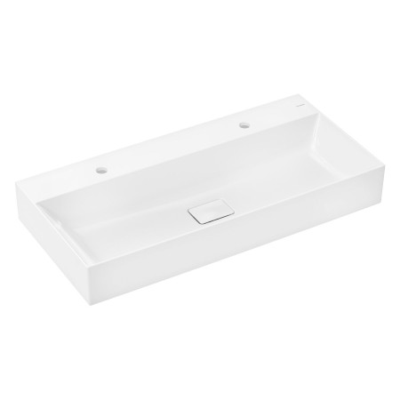 hansgrohe Xevolos E Lavabo 100 x 48 cm con 2 fori per rubinetto senza troppo pieno