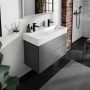 hansgrohe Xevolos E Lavabo 100 x 48 cm con 2 fori per rubinetto senza troppo pieno - vista tecnica