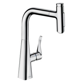 Rubinetto monocomando da cucina hansgrohe Metris Select M71 240, doccetta estraibile, 2 getti