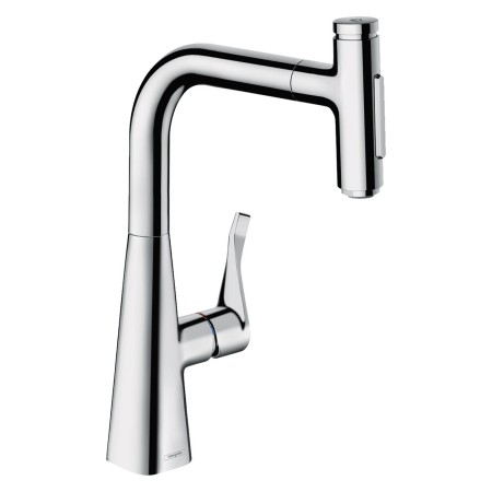 Rubinetto monocomando da cucina hansgrohe Metris Select M71 240, doccetta estraibile, 2 getti