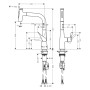 Rubinetto monocomando da cucina hansgrohe Metris Select M71 240, doccetta estraibile, 2 getti - vista dettagliata