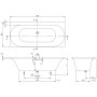 Vasca ovale Villeroy & Boch Loop & Friends Duo 180 x 80 cm, Airpool Entry, Posizione 1
