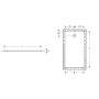Receveur de douche rectangulaire Geberit Olona 140 x 80 cm - vue détaillée
