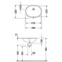 Duravit Santosa Vasque encastrée 54,5 x 42,5 cm - vue détaillée