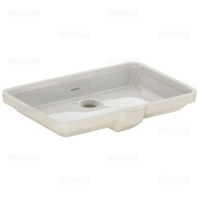Lavabo encastré Duravit 2nd floor 52,5 cm, sans trou de robinet, installation par le bas