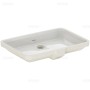 Lavabo encastré Duravit 2nd floor 52,5 cm, sans trou de robinet, installation par le bas