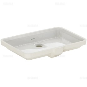Lavabo encastré Duravit 2nd floor 52,5 cm, sans trou de robinet, installation par le bas