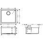 hansgrohe S719-U450 Unterbauspüle 450 - Detailansicht