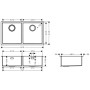 Évier encastrable hansgrohe S719-U765 370/370 - vue détaillée