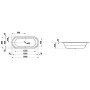 LAUFEN Thallium Duo Oval Einbau-Badewanne 180 cm - Detailansicht