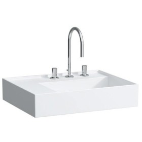 Vasque LAUFEN Kartell 60 x 46 cm, avec étagère à gauche, avec 3 trous de robinet