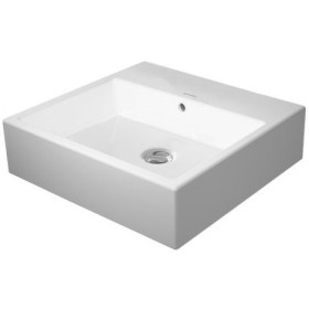 Lavabo Duravit Vero Air brossé sans trou de robinet 50 x 47 cm, avec trop-plein