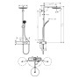 hansgrohe Pulsify Showerpipe 260 1 Strahlart, mit Shower Tablet Select 400 - Produktansicht