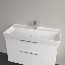 Villeroy & Boch Taro Waschtisch 100 cm mit CeramicPlus Beschichtung, 1 Hahnloch, ohne Überlauf