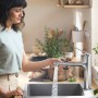 Rubinetto monocomando per cucina hansgrohe Zesis M33 160 con doccetta estraibile, 2 tipi di getto - vista tecnica