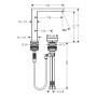 Robinet de lavabo hansgrohe Tecturis E 2 trous 150 CoolStart économiseur d'eau avec bonde - photo produit
