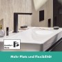 Robinet de lavabo hansgrohe Tecturis E 2 trous 150 CoolStart économiseur d'eau avec bonde - vue technique