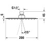 Duravit Kopfbrause 1jet 20 x 20 cm - Detailansicht