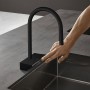 Miscelatore monocomando per cucina hansgrohe Aquno Select M81, beccuccio estraibile 170, 3 getti - vista dettagliata