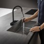 Miscelatore monocomando per cucina hansgrohe Aquno Select M81, beccuccio estraibile 170, 3 getti