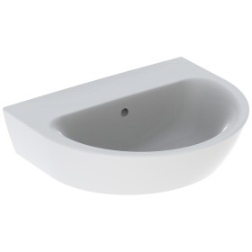 Lavabo Geberit Renova 55 x 45 cm sans trou de robinet avec trop-plein