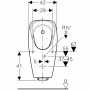 Geberit Urinal Tamina, mit integrierter Steuerung, Batteriebetrieb - Produktansicht
